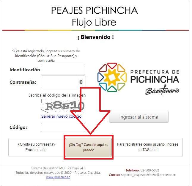 pago peaje Rumiñahui