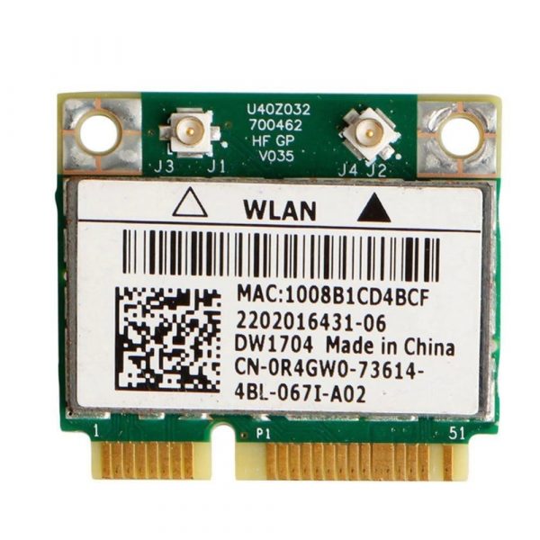 TARJETA WLAN WI-FI - Bluetooth - Wireless - DW1704 - para Dell R4GW0 Inspiron 7720 - DW1704