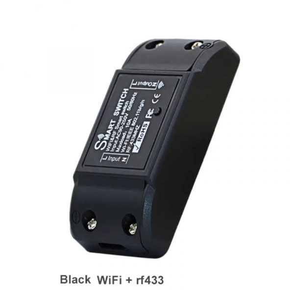 SMART SWITCH TUYA SMART BLACK WIFI + RF 433Mhz- OUTLET