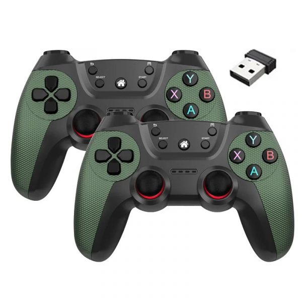 CONTROLES DE JUEGOS INALAMBRICO 2 CONTROLES PARA LINUX, ANDROID, PC WINDOWS, TV BOX