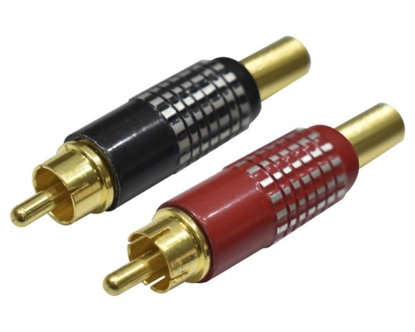 CONECTOR RCA MACHO DORADO ALTA