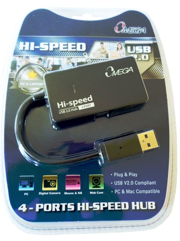 HUB USB OMEGA 4 PUERTOS