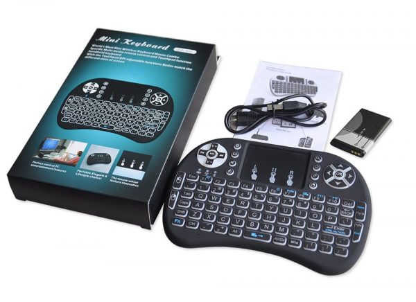 TECLADO MINI KEYBOARD ILUMINADO - TVBOX / COMPUTADORA