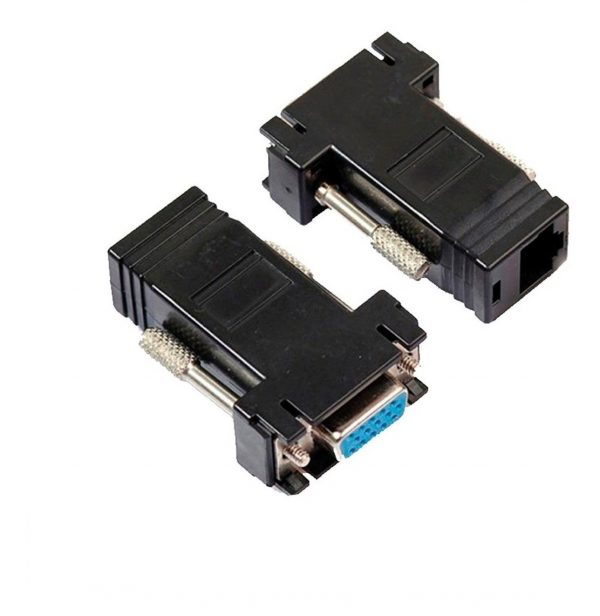 ADAPTADOR RJ45 A VGA HEMBRA - EXTENSIÓN DE SEÑAL VGA - UNIDAD