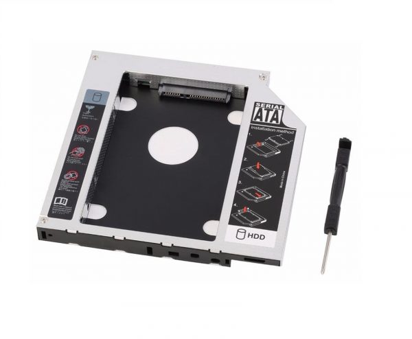 LECTOR SEGUNDO DISCO PARA LAPTOP - HDD SSD CADDY 9.5 MM