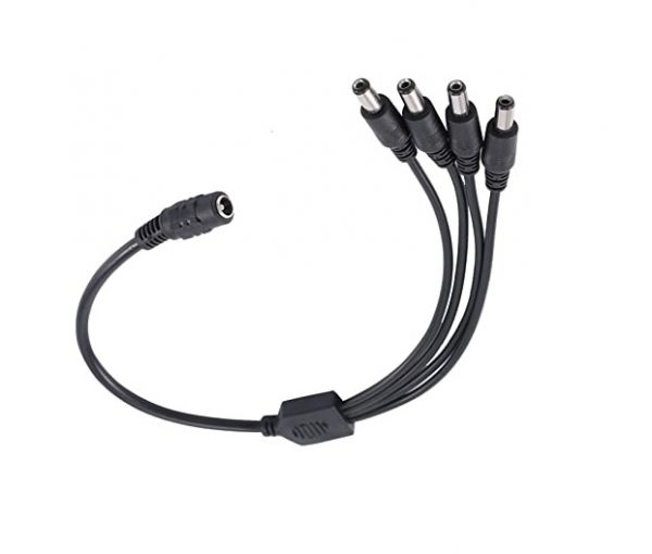 CABLE SPLITTER PARA CAMARAS CCTV 4 VÍAS AC