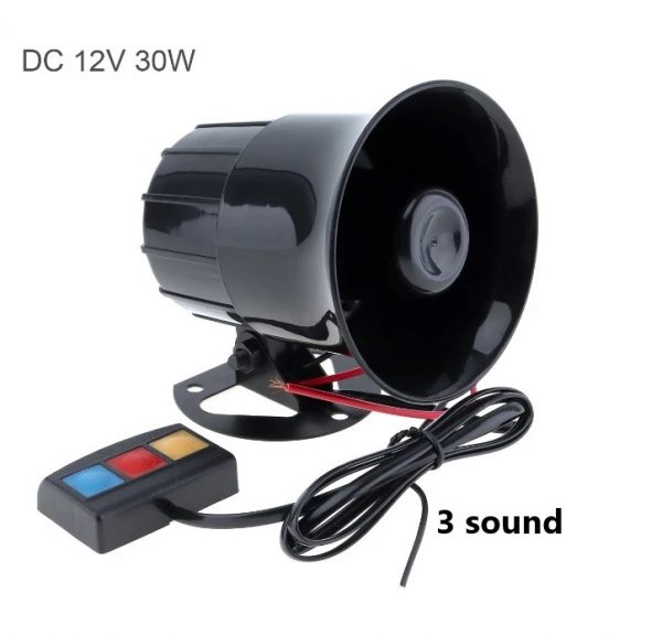 SIRENA SONIDO POLICIA 12V - PARA AUTO / MOTO / ALARMA