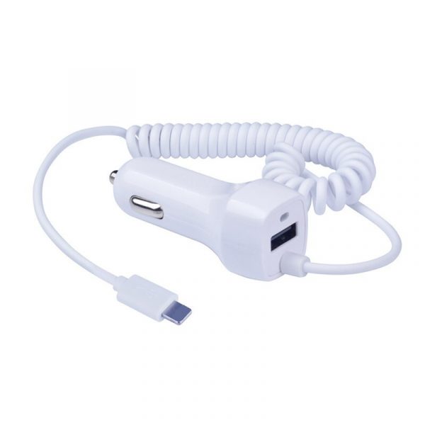 CARGADOR PARA AUTO TIPO C - USB - 2.4A
