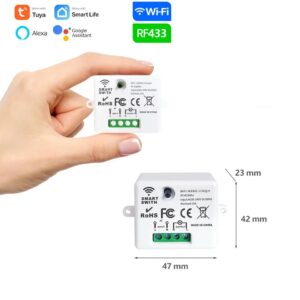 TUYA SMART SWITCH WIFI + RF 433mhz REMOTE RELAY AC 110V - 220V