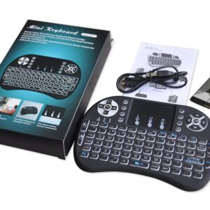 TECLADO MINI KEYBOARD ILUMINADO Bluetooth - TVBOX / COMPUTADORA