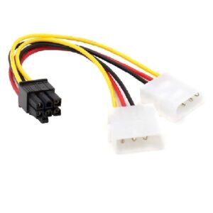 CABLE IDE DUAL A 6 PINES PCI EXPRESS PARA TARJETA DE VIDEO