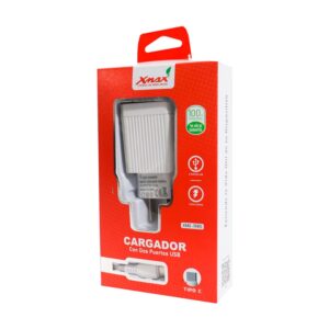 CARGADOR TIPO C - 2 PUERTOS USB - XMAX